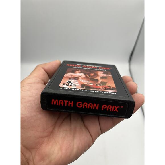 Math Gran Prix Atari 2600 7800 Atari Corp 1987 Game Nice Condition Tested - Picture 2 of 4